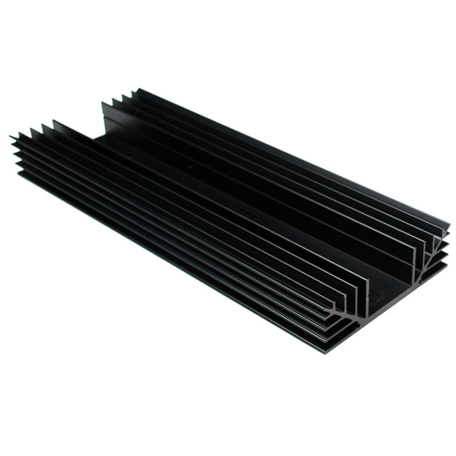 SS6120 4.5" x12" x1" Aluminum Black Heat Sink